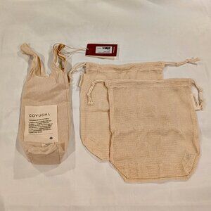 NWT Coyuchi Conserve Organic Produce Bags (100% Organic Cotton, SET of 3)